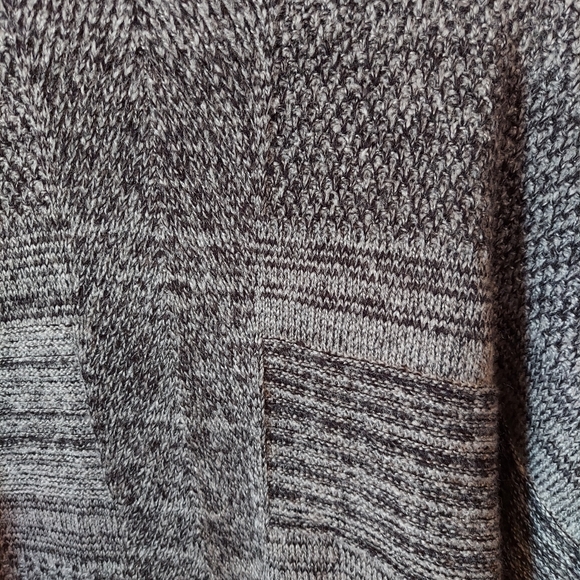 Grey Marled Knit Poncho - Picture 5 of 6
